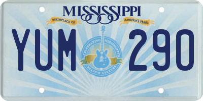 MS license plate YUM290