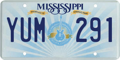 MS license plate YUM291