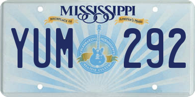 MS license plate YUM292