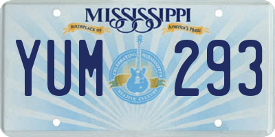 MS license plate YUM293