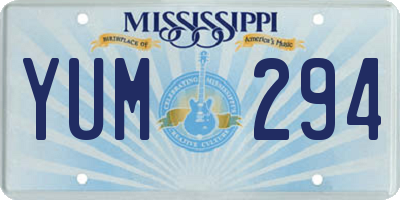 MS license plate YUM294