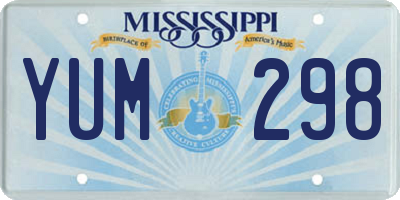 MS license plate YUM298