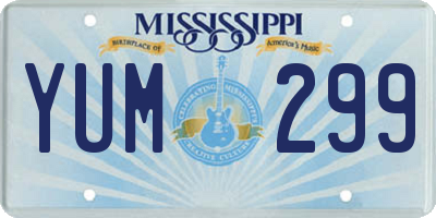 MS license plate YUM299