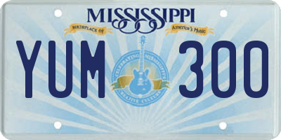 MS license plate YUM300