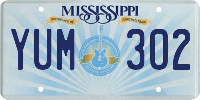 MS license plate YUM302