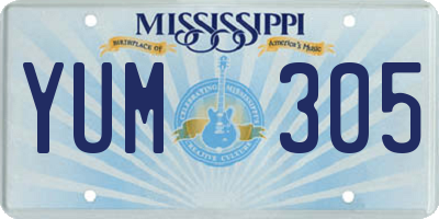 MS license plate YUM305