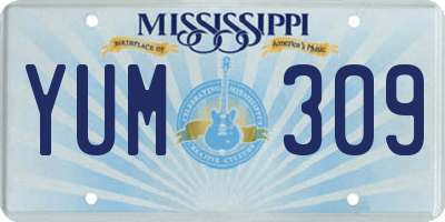 MS license plate YUM309