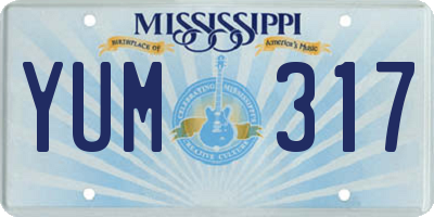 MS license plate YUM317