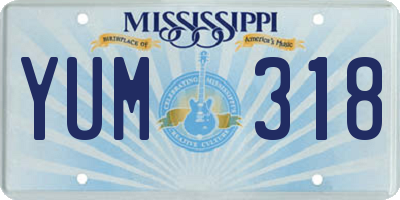MS license plate YUM318