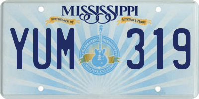 MS license plate YUM319