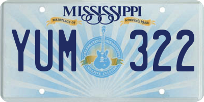 MS license plate YUM322