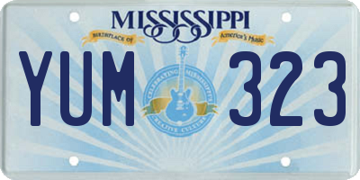 MS license plate YUM323