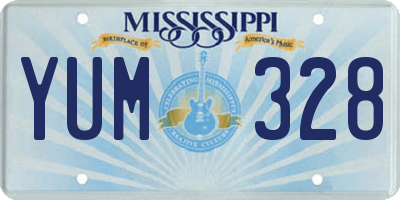 MS license plate YUM328