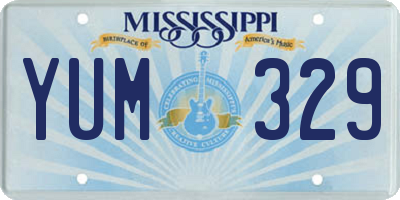 MS license plate YUM329
