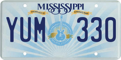 MS license plate YUM330