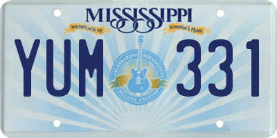 MS license plate YUM331