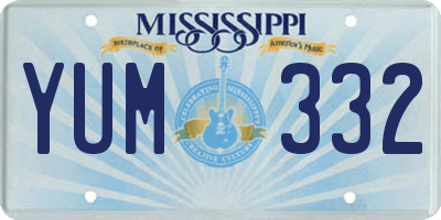 MS license plate YUM332