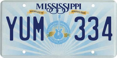 MS license plate YUM334