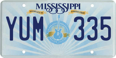 MS license plate YUM335