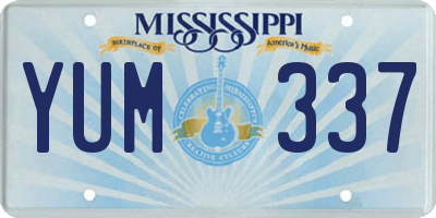 MS license plate YUM337