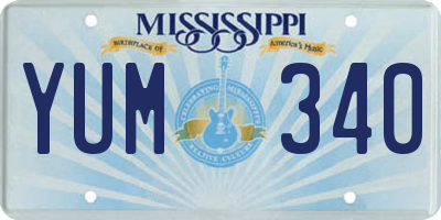 MS license plate YUM340