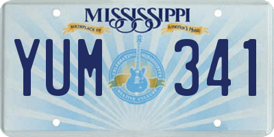 MS license plate YUM341