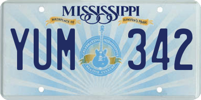 MS license plate YUM342