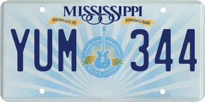 MS license plate YUM344