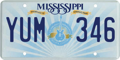 MS license plate YUM346