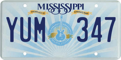 MS license plate YUM347