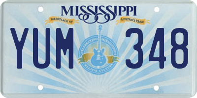 MS license plate YUM348