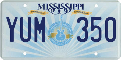 MS license plate YUM350