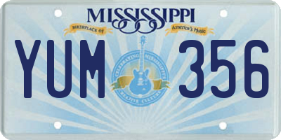 MS license plate YUM356