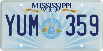 MS license plate YUM359