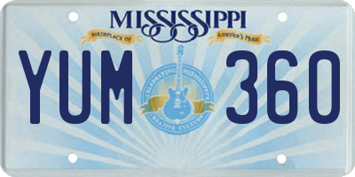 MS license plate YUM360