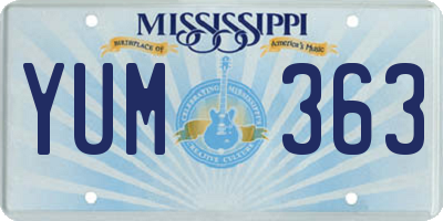 MS license plate YUM363