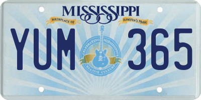 MS license plate YUM365