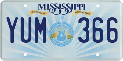 MS license plate YUM366