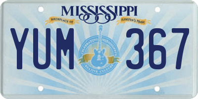 MS license plate YUM367