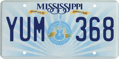 MS license plate YUM368