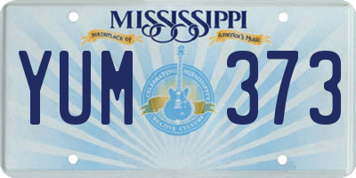MS license plate YUM373