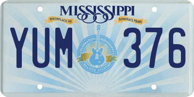 MS license plate YUM376