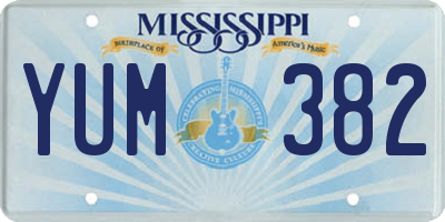 MS license plate YUM382