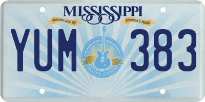 MS license plate YUM383