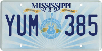 MS license plate YUM385