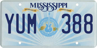 MS license plate YUM388