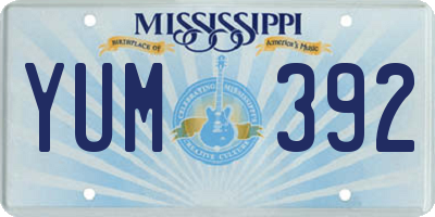 MS license plate YUM392