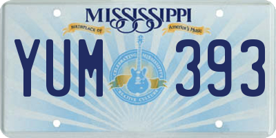 MS license plate YUM393