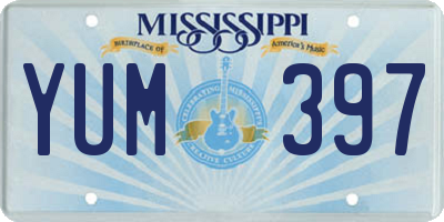 MS license plate YUM397