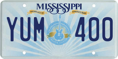 MS license plate YUM400